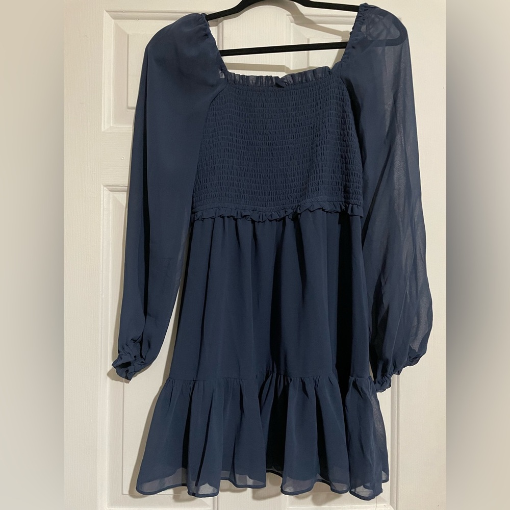Fun Navy/Royal blue midi dress
